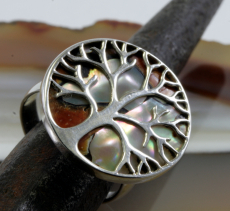 Lebensbaum, Muschel und Silber, Ring