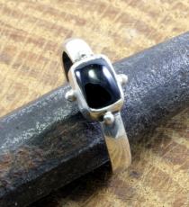 Onyx und 925 Sterling Silber, Ring