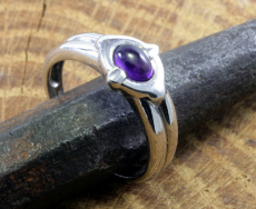 Amethyst und Silber, Ring