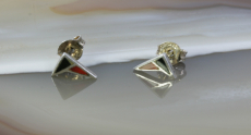 Carneol und Onyx, Ohrstecker, 925 Sterling Silber