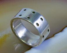Punkte,Ring, 925 Sterling Silber
