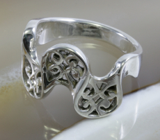 Ring mit Schwung, 925 Sterling Silber