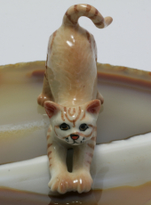 Katze, Porzellanminiatur,Miniatur