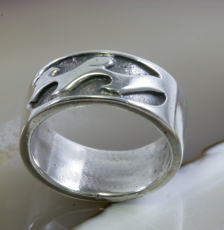 Bandring mit Zeichen, 925 Sterling Silber