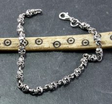 Totenköpfe, Skull, Armband, Sterling Silber