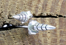 Kegel, Ohrstecker, Silber