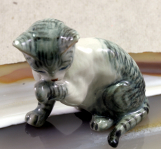 Katze, Porzellanminiatur