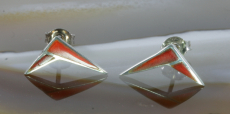 Carneol, Ohrstecker, 925 Sterling Silber