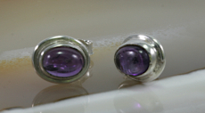 Amethyst und Silber,Ohrstecker