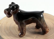 Foxterrier, handbemalte Porzellanminiatur