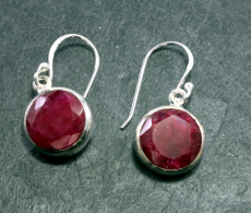 Rubin und Silber, Ohrringe