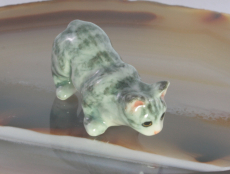 Katze, Porzellanminiatur
