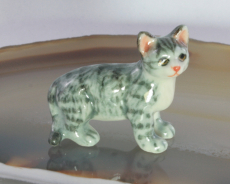 Katze, Porzellanminiatur