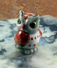 Eule, Porzellanminatur