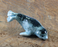 Seehund, Heuler, Porzellanminiatur, Miniatur