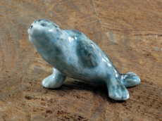 Seehund, Heuler, Porzellanminiatur, Miniatur