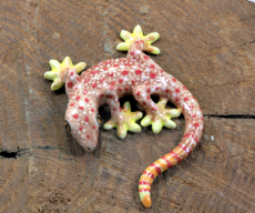 Gecko, Tokey, Porzellanminiatur
