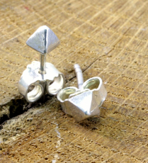 Pyramide, Ohrstecker, 925 Sterling Silber