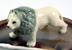 Löwe, Porzellanminiaturen,Miniatur