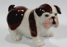 Bulldogge, Hund ,Porzellanminiatur