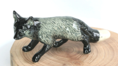 Fuchs, Silberfuchs, Porzellanminiatur