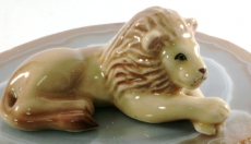 Löwe, Porzellanminiaturen,Miniatur
