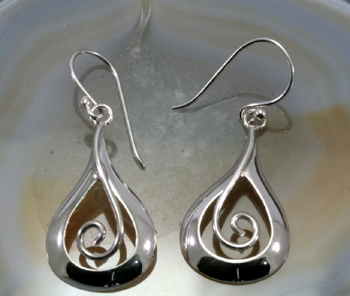 Tropfen, Ohrringe, 925 Sterling Silber