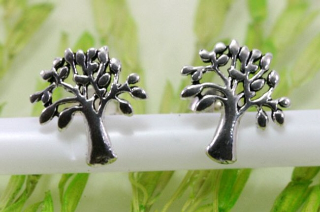 Baum des Lebens, Ohrstecker, 925 Sterling Silber