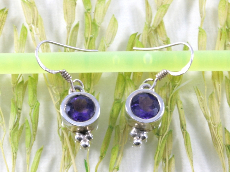 Amethyst, 925 Sterling Silber, Ohrringe
