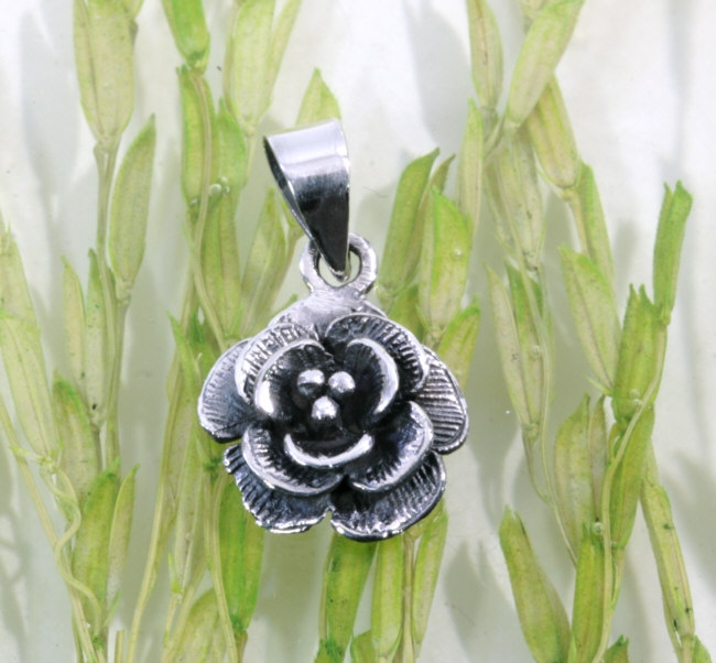 Blume, Anhänger, 925 Sterling Silber