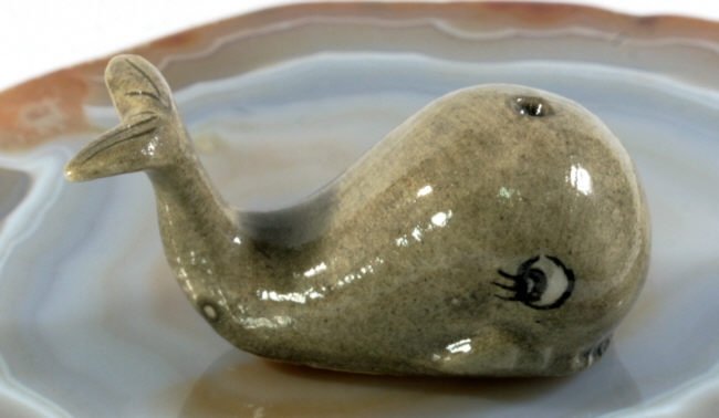 Wal, Pottwal,Moby Dick, Porzellanminiatur