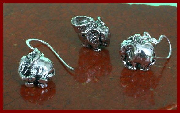Elefanten, 925 Sterling Silber, Schmuckset