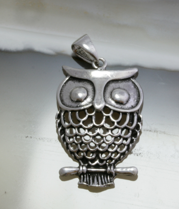 Eule, 925 Sterling Silber, Anhänger