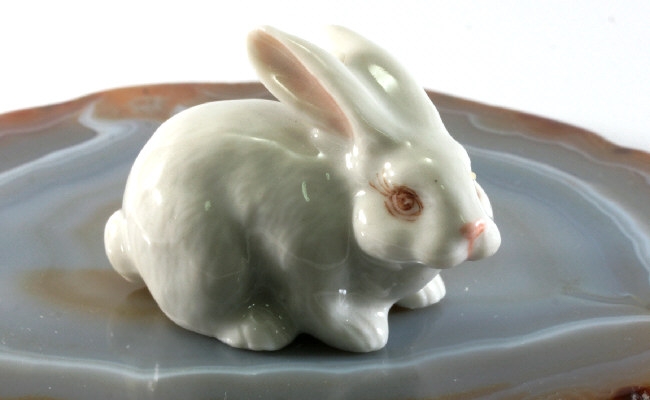 Hase, Porzellanminiatur,Miniatur