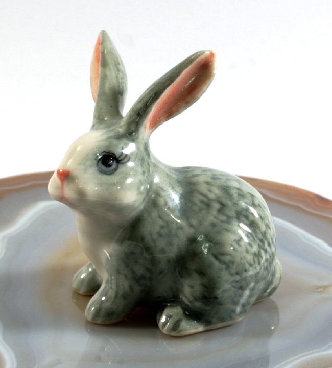 Hase, Porzellanminiatur,Miniatur