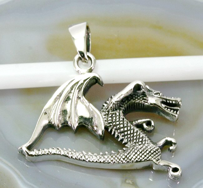 Drache, Anhänger, 925 Sterling Silber