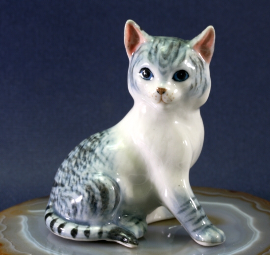 Katze, Porzellanminiatur