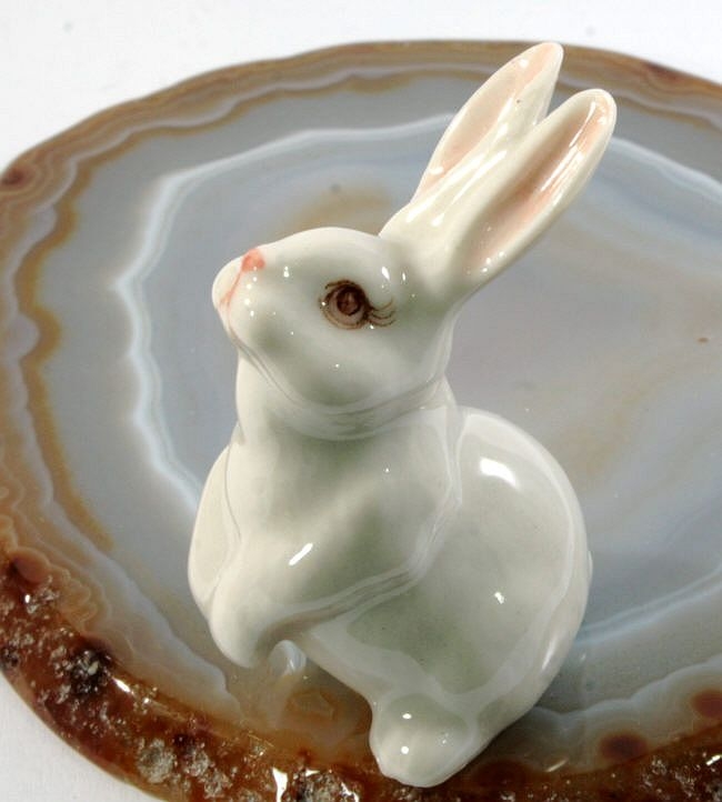 Hase, Porzellanminiatur,Miniatur
