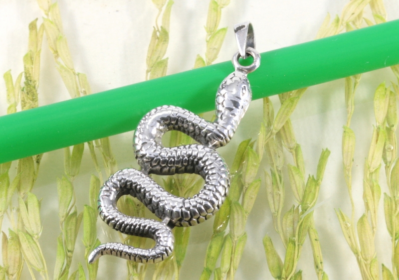 Schlange, Kobra, Anhänger, Silberschmuck