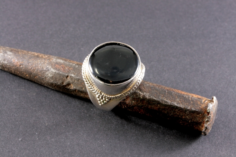 Onyx und 925 Sterling Silber, Ring