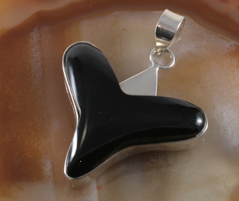 Onyx und 925 Sterling Silber, Anhänger