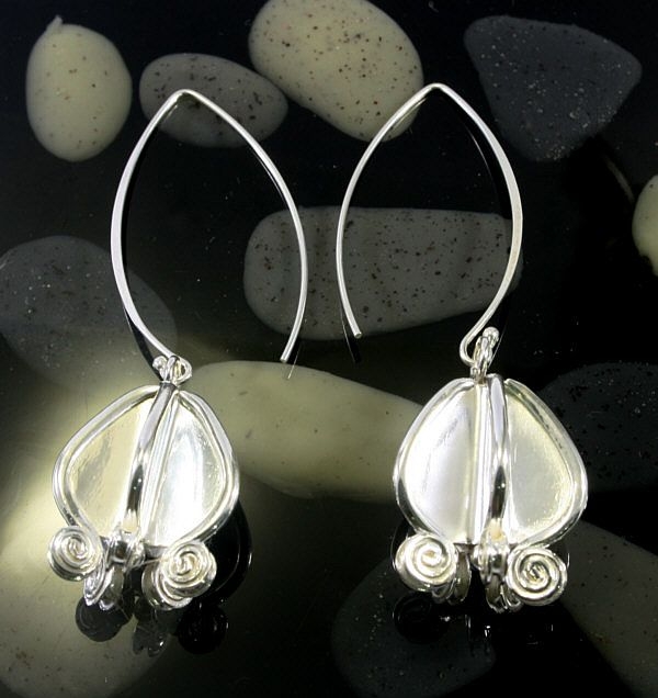 Extravagante Ohrringe, 925 Sterling Silber