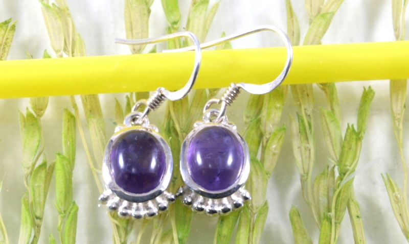 Amethyst und Silber, Ohrringe