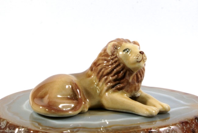 Löwe, Porzellanminiaturen,Miniatur