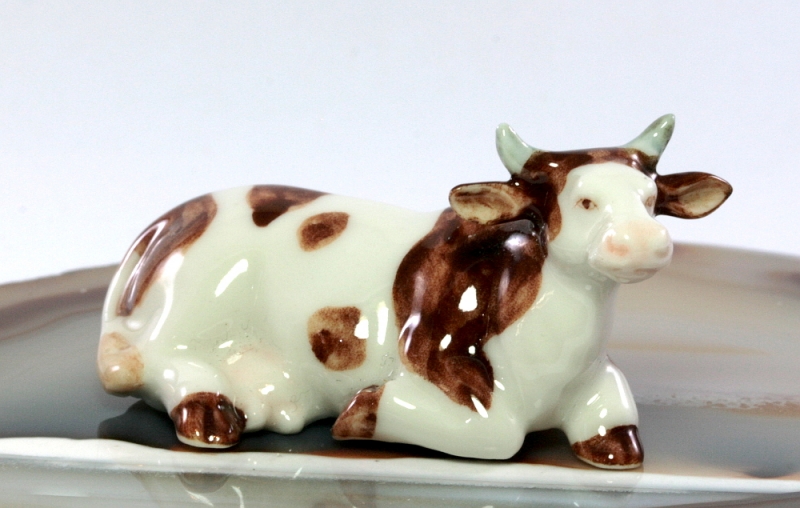 Kuh,Porzellanminiatur