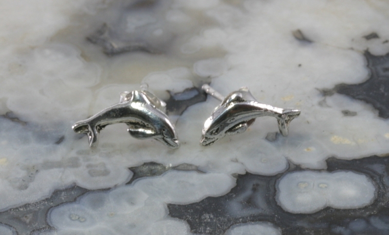 Delfin, Ohrstecker, 925 Sterling Silber