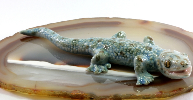 Gecko, Tokey, Porzellanminiaturen