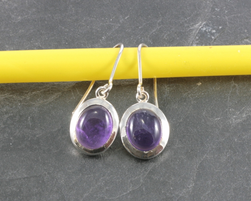Amethyst und Silber, Ohrringe