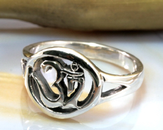 Om, Ring, 925 Sterling Silber