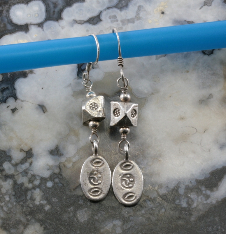 Traditionelle Ohrringe aus Nordthailand, 925 Sterling Silber